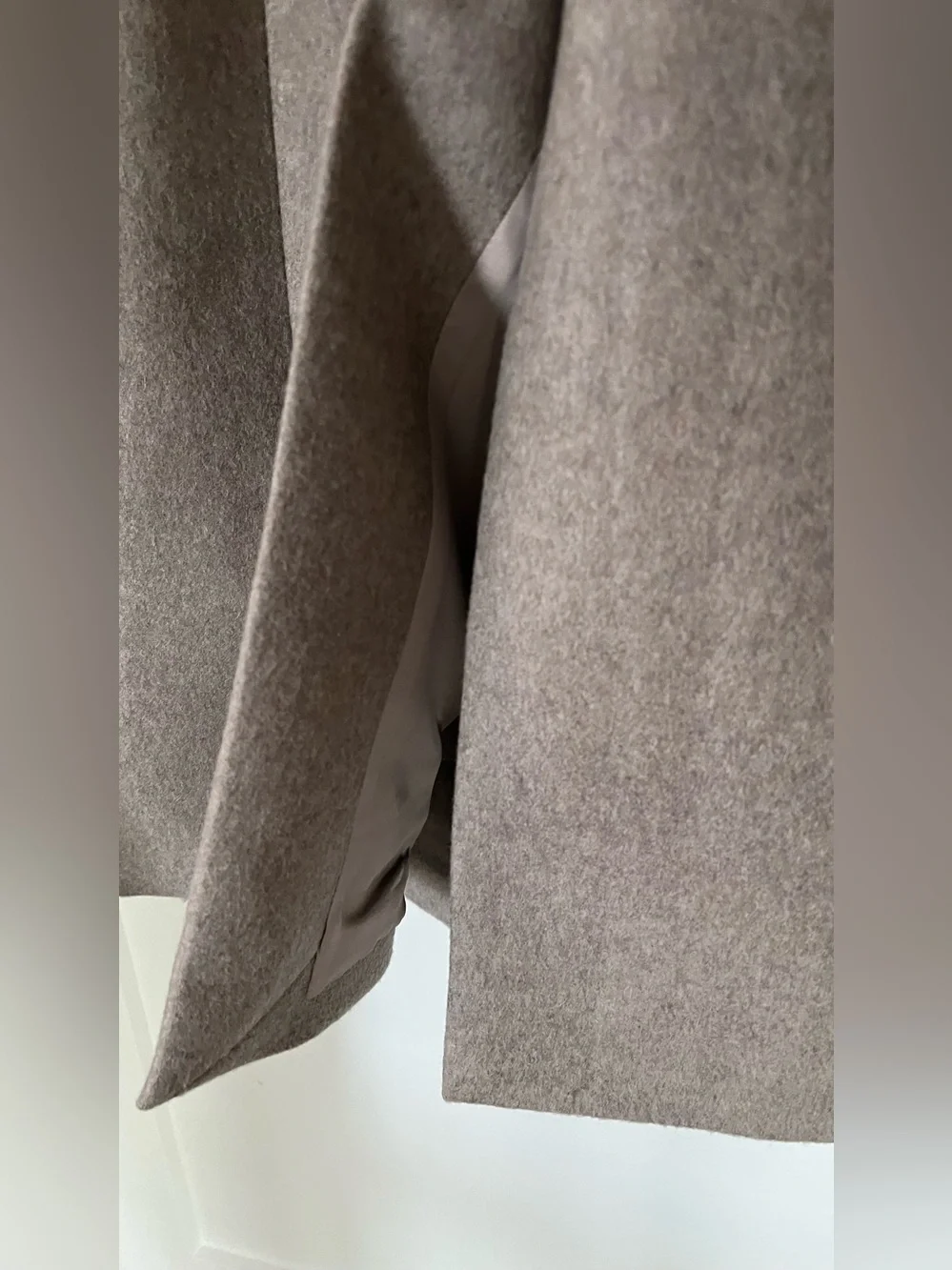 Veronica Beard Double-Breasted Long Trench Coat in Taupe Brown - Picture 8 of 15
